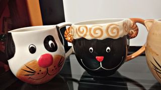 Tazas cerámica animales hechas mano