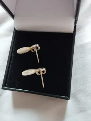 Pendientes Plata Perlas Blancas