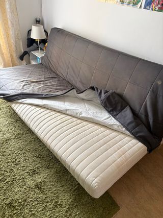 Sofá Cama Gris Tela