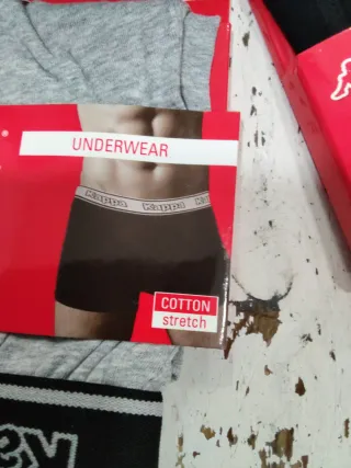 Boxers Kappa Hombre Negro y Gris marino