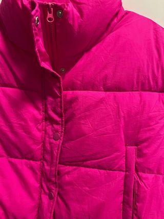 Chaleco acolchado cintura rosa