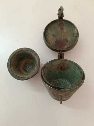 Juego de pesas ponderal siglo XIX