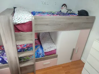 Dormitorio juvenil litera con armario