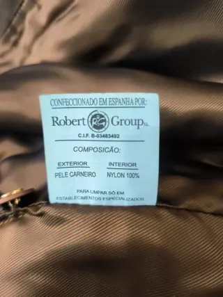 Chaqueta Piel y Ante Marrón , Talla SG