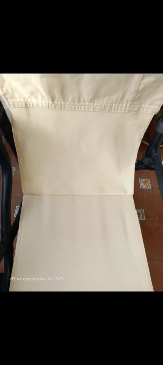 Conjunto 3 sillones y mesa terraza beige/negro