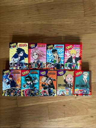 UNO Cartas Colección Anime