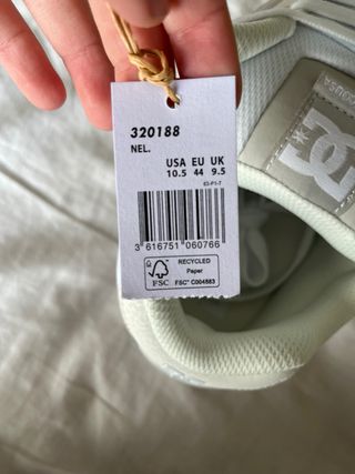 Zapatos DC Shoes Beige/Blanco Talla 44