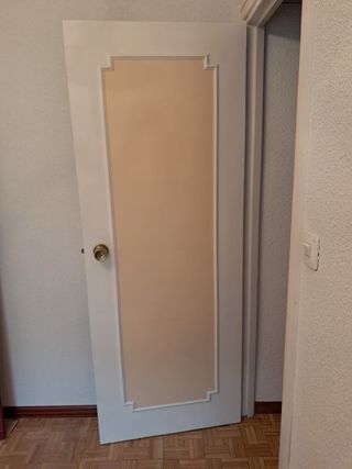 Puerta interior blanca con panel