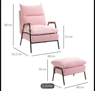Sillones reclinables de pana con reposapiés