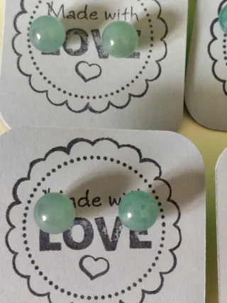 Lote pendientes venturina sin perforar