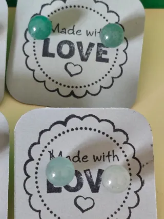 Lote pendientes venturina sin perforar