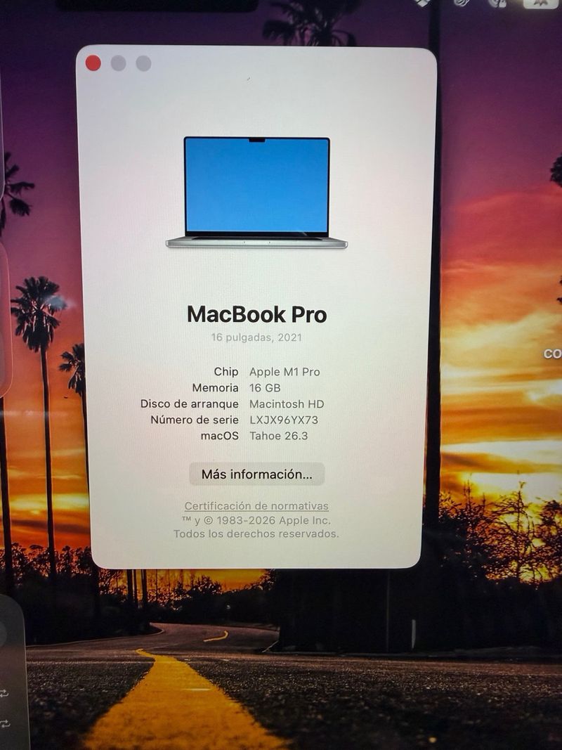 MacBook Pro 16 M1 Pro 16GB 512GB afbeelding 2