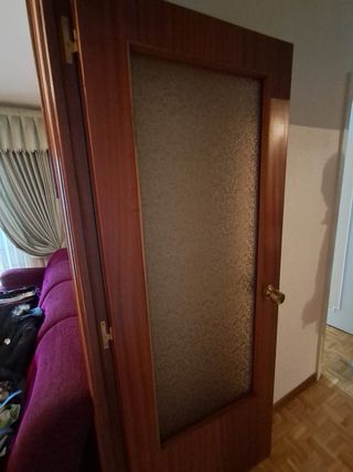 Puertas de madera con cristal