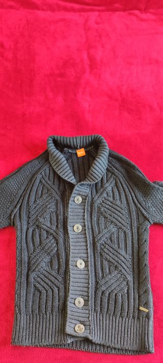 Cardigan Hugo Boss lana blu taglia S