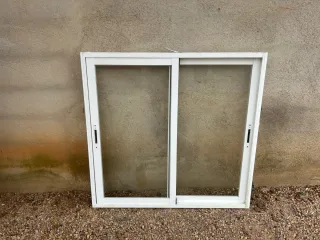Ventana corredera aluminio blanco cristal 5mm