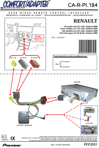Interfaz Volante Renault CA-R-PI.184 Radio Navega