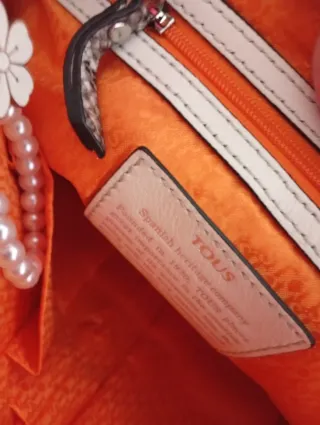 Bolso Tous Blanco y Gris Piel