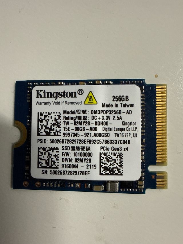 SSD Kingston NVMe M.2 256GB PCIe Gen3 x4