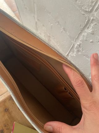 Bolso de piel de Ubrique FREEWOMAN lila y marrón