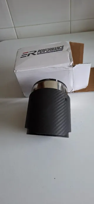 Cola de escape carbono