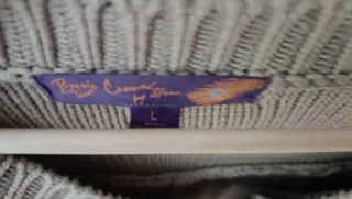 Chaqueta corta de lana beige