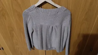 Chaqueta corta de lana beige