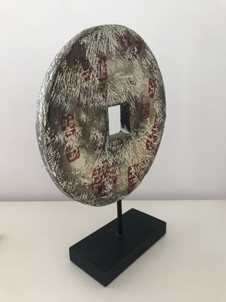 Figura decorativa moeda chinesa antiga Fengshui