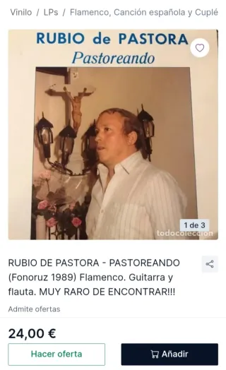 Vinilo Flamenco Rubio de Pastora - Pastoreando