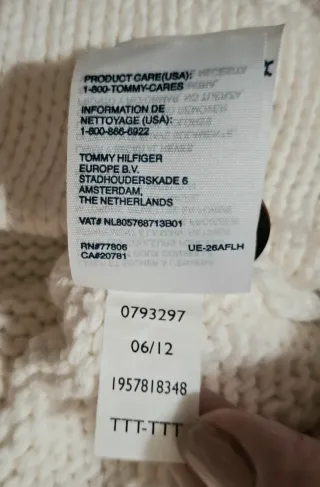 Maglione Tommy Hilfiger Bianco Tg. M