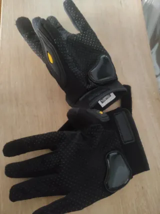 Guantes Moto Negro y Amarillo. Talla L