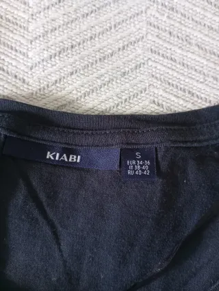 Camiseta azul marino manga 3/4 Kiabi