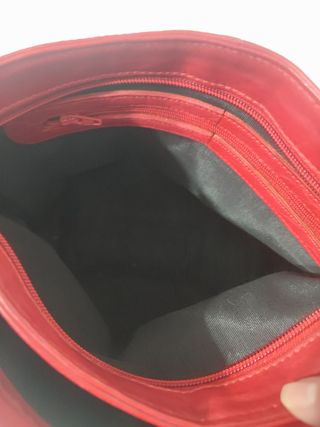 Vintage/ Bolso de hombro cuero genuino rojo