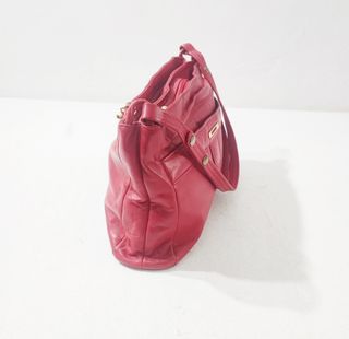 Vintage/ Bolso de hombro cuero genuino rojo