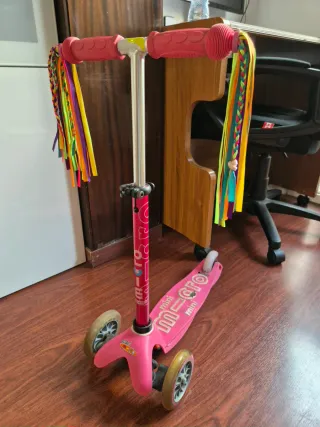 Patinete infantil rosa 3 ruedas Mini Micro