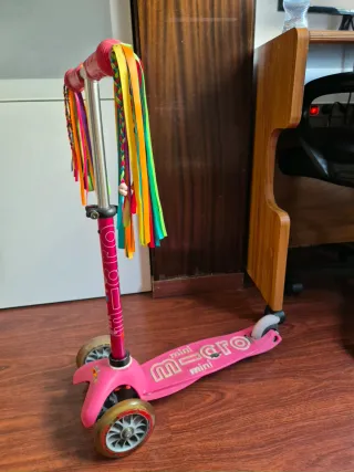 Patinete infantil rosa 3 ruedas Mini Micro