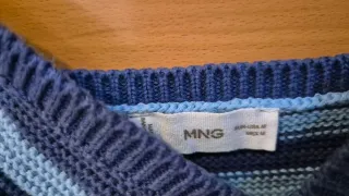 Top Mango Teens Crochet Azul Talla M