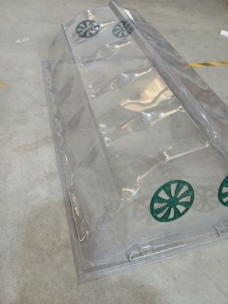 Mini invernadero policarbonato con ventilación