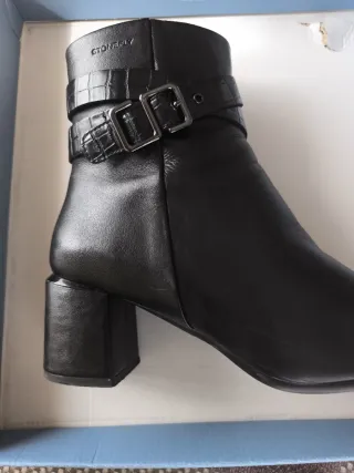 Botines de piel Stonefly negros