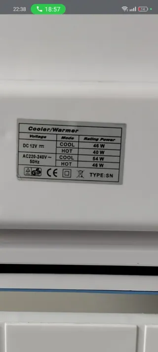 Nevera portátil azul