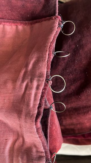 Cortinas antiguas de terciopelo.