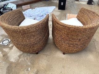 Sillones de mimbre con cojín beige ElCorteInglés