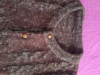 Jersey marrón y blanco talla L