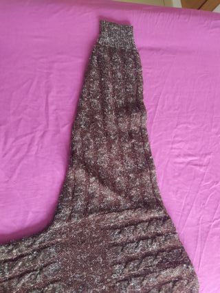 Jersey marrón y blanco talla L