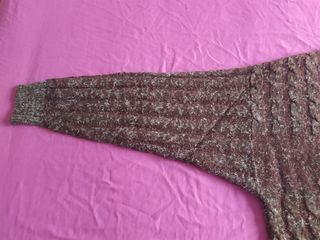 Jersey marrón y blanco talla L