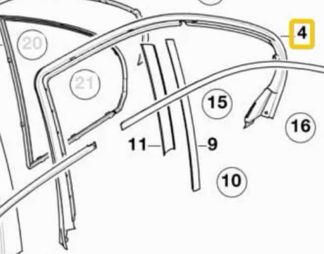 MARCO VENTANA TRASERA IZQ INTERRUPTOR BMW E39