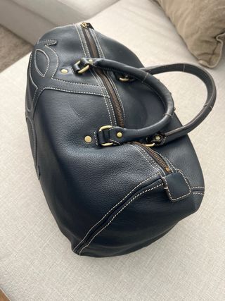 Bolso Piel Purificación García Negro/Azul