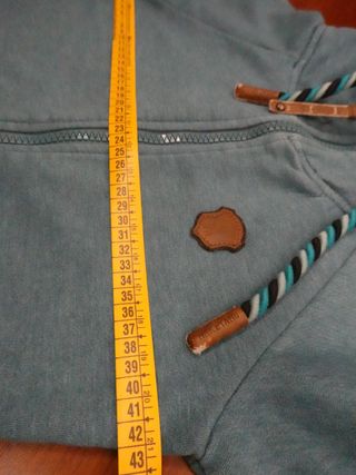 Sudadera Naketano con cremallera azul T.XS
