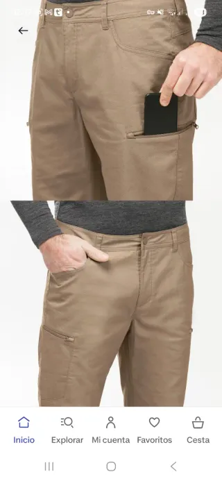 Pantalón montaña hombre trekking Decathlon Quechua