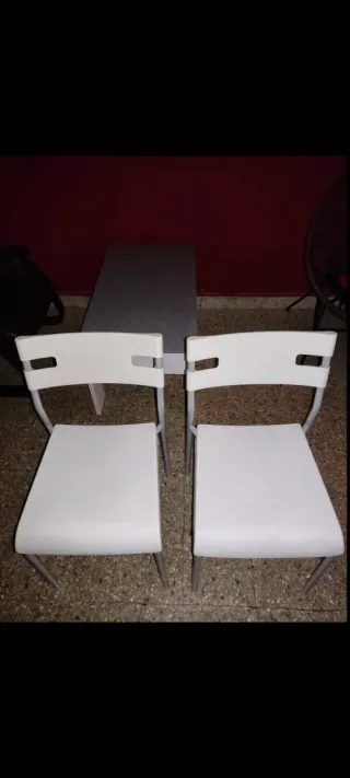 Sillas (2) Metal y Plástico