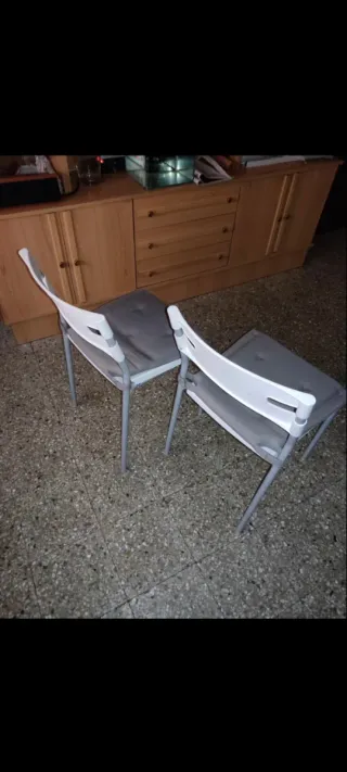 Sillas (2) Metal y Plástico